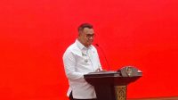 Bupati Kukar, Aulia Rahman Basri saat memberikan sambutan