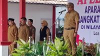 Bupati Kukar, Aulia Rahman Basri saat Memimpin Apel