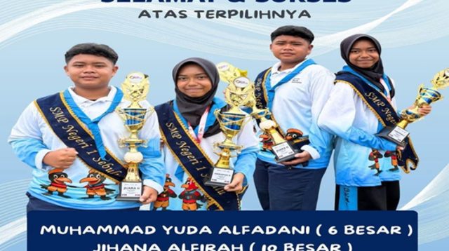 Siswa SMPN 1 Sebulu Masuk 6 Besar Pemilihan Duta PMR Kukar Kategori Madya