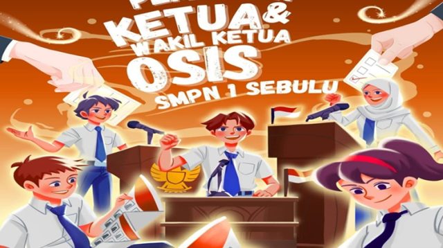Flyer Pemilihan Ketua OSIS SMPN 1 Sebulu