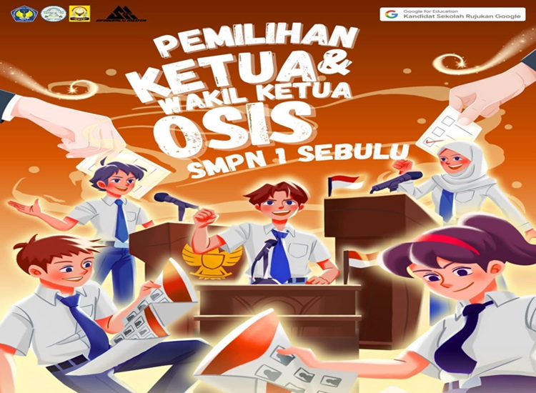 Flyer Pemilihan Ketua OSIS SMPN 1 Sebulu