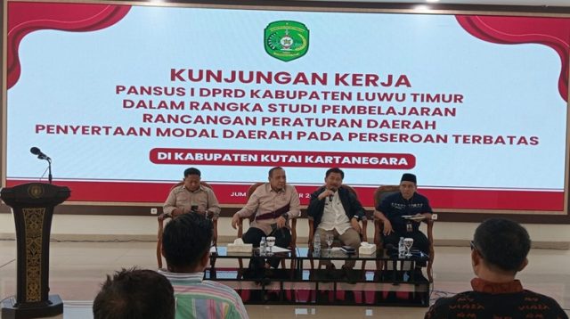 Sekda Kukar Sunggono sambut kunjungan kerja DPRD Luwu Timur