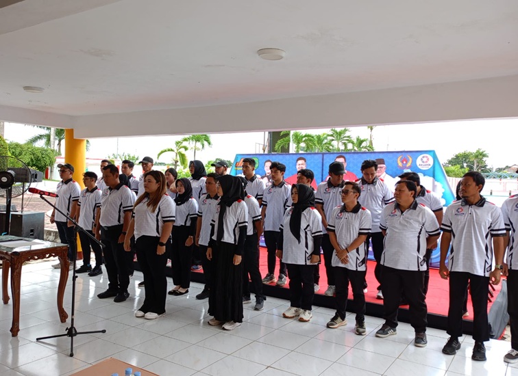 Pelantikan pengurus Akuatik Kukar. (Lingkar Kaltim/M. As'ari)