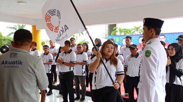 Ketua Umum Akuatik Kukar, Novia Wulandari Damansyah. (Lingkar Kaltim/ M. As'ari)