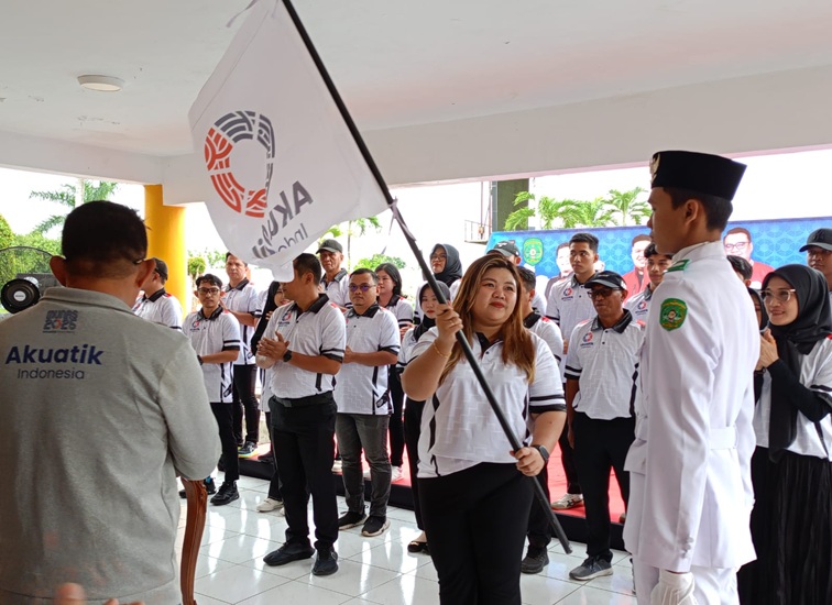 Ketua Umum Akuatik Kukar, Novia Wulandari Damansyah. (Lingkar Kaltim/ M. As'ari)