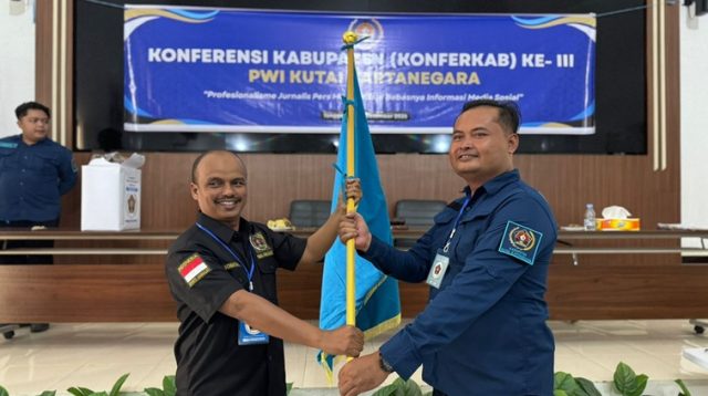 Ketua PWI Kukar periode 2025-2028 terpilih, Andi Wibowo. (Lingkar Kaltim/M. As'ari)