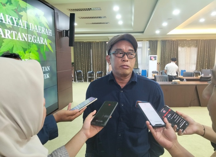 Ketua Forum Kontraktor Kukar Andi Husril  Makasau. (Lingkar Kaltim/M. As'ari)