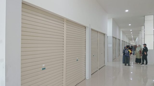 Lapak-lapak kios Pasar Tangga Arung. (Lingkar Kaltim/M. As'ari)