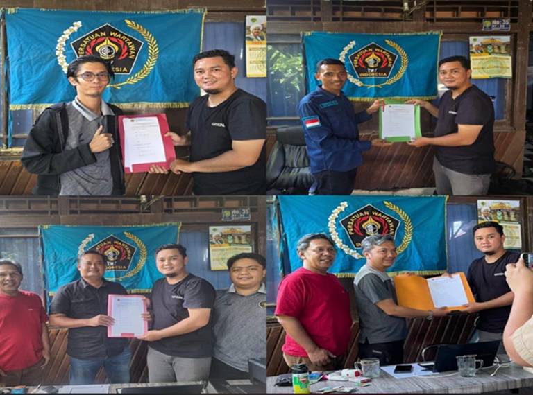 Empat calon Ketua PWI Kukar. (Dok. PWI Kukar)