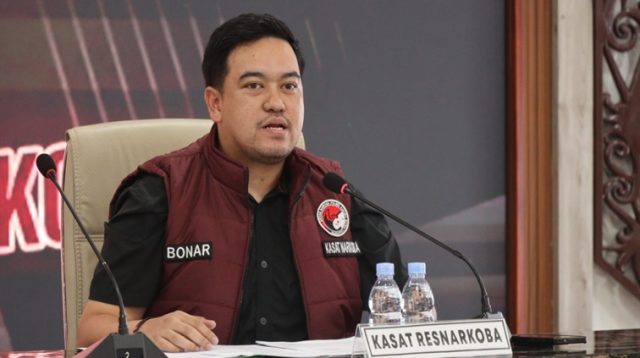 Kasatresnarkoba Polres Kukar, Yohanes Bonar Adiguna. (Lingkar Kaltim/M. As'ari)