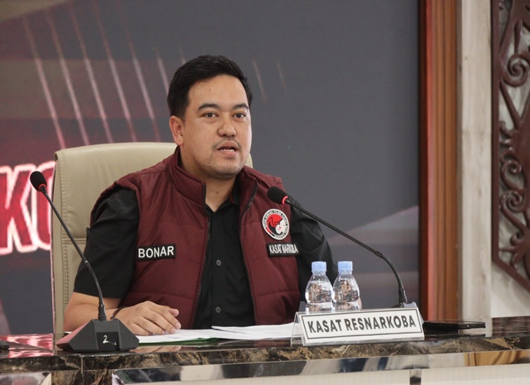 Kasatresnarkoba Polres Kukar, Yohanes Bonar Adiguna. (Lingkar Kaltim/M. As'ari)