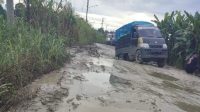 Kondisi jalan rusak poros Kota Bangun-Kenohan (Istimewa)