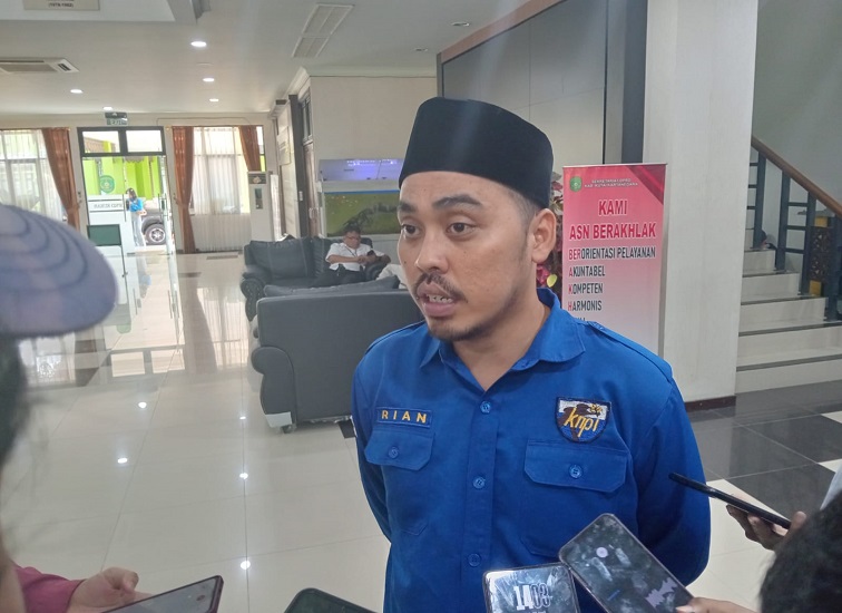 Ketua KNPI Kukar Rian Tri Saputra. (Lingkar Kaltim/M. As'ari)