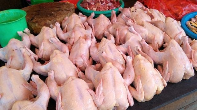 Dagangan ayam milik Susanto. (Lingkar Kaltim/M. As'ari)