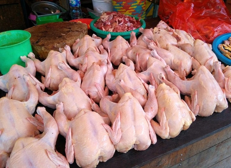 Dagangan ayam milik Susanto. (Lingkar Kaltim/M. As'ari)