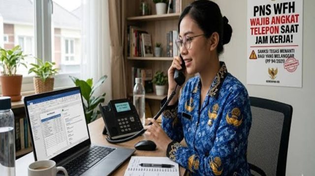 Ilustrasi Work For Home ASN. (Istimewa)