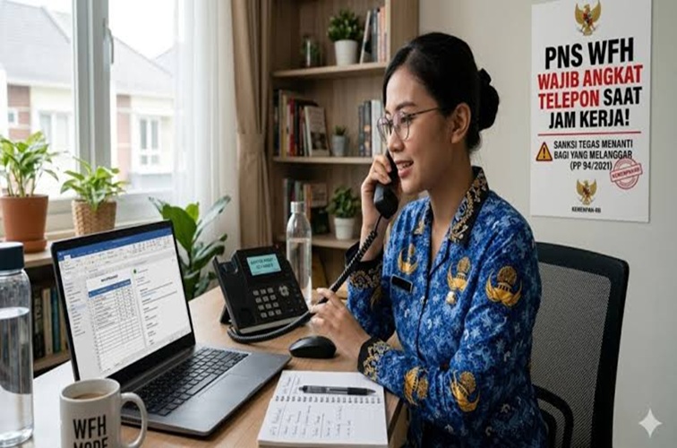 Ilustrasi Work For Home ASN. (Istimewa)