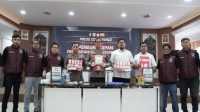 Press release pengungkapan narkoba oleh Polres Kukar. (Dok. Polres Kukar).