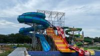 Proyek Waterboom di Pulau Kumala. (Lingkar Kaltim/M. As'ari)
