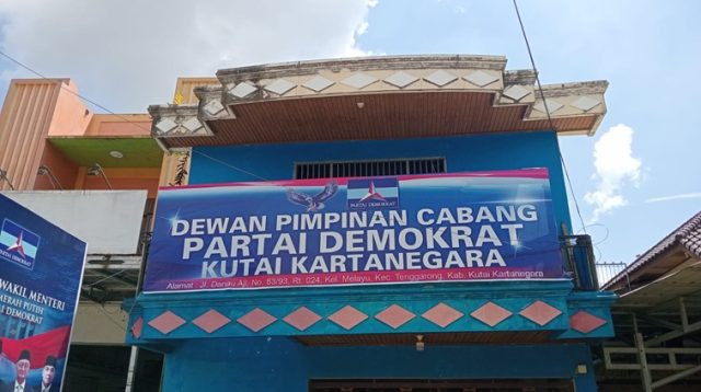 Sekretariat DPC Demokrat Kukar. (Lingkar Kaltim/M. As'ari)