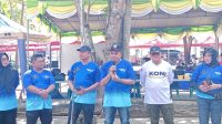 Ketua IPF Kukar Ahmad Yani bersama Asisten III Setdakab Kukar Dafip Haryanto, Kepala Dispora Aji Ali Husni, serta Ketua KONI Kukar Chairil Anwar. (Lingkar Kaltim/M. As'ari)