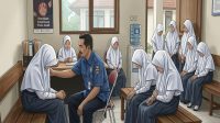 Ilustrasi gambar belasan korban kekerasan seksual, Kamis (4/6/26). (Doc. AI Gemini)