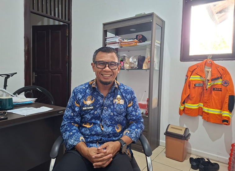Nur Sandi selaku sekretaris BPBD Kukar, Kamis (18/6/26). (Dilla/lingkarkaltim)