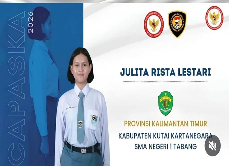 Pamflet Julita Rista Lestari, Mahasiswa SMA1 Tabang, Kukar, Senin (22/6/26).