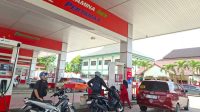 SPBU Timbau, Jalan Robert Wolter Mongonsidi, Tenggarong, Rabu (10/6/26). (Dilla/lingkarkaltim)