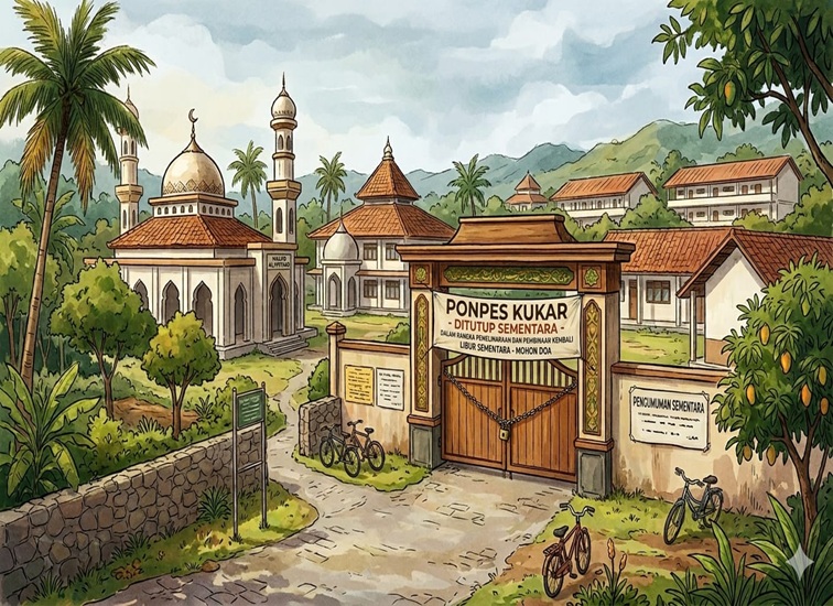 Ilustrasi pelecehan seksual di ponpes Kukar, Jumat (5/6/26). (Gemini AI)