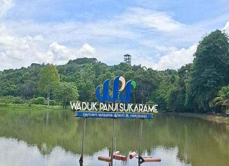 Destinasi Waduk Panji Sukarame, Jl. Selimpat, Panji, Kec. Tenggarong, Kabupaten Kutai Kartanegara, Rabu (24/6/26). (Dilla/lingkarkaltim)