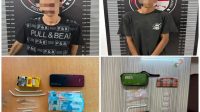 Pelaku beserta barang bukti yang diamankan Polres Kukar. (Doc. Humas Polres Kukar)