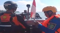 Pencarian di laut Muara Berau, Kec. Muara Badak, Sabtu (18/7/26). (Doc. Adi Susanto)