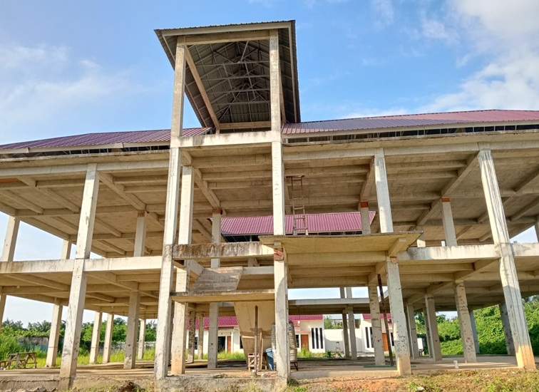Gedung Baru Lapas Perempuan Kelas IIA Tenggarong yang masih dalam tahap pembangunan. (Lingkar Kaltim/M. As'ari)