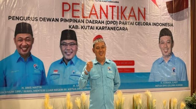 Ketua Gelora Kukar H Suriadi, Selasa (7/7/2026) (Rizki/Lingkarkaltim)
