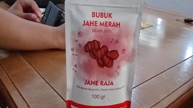 Bubuk Jahe Merah, Sabtu (18/7/26). (Doc. Ferdianur)