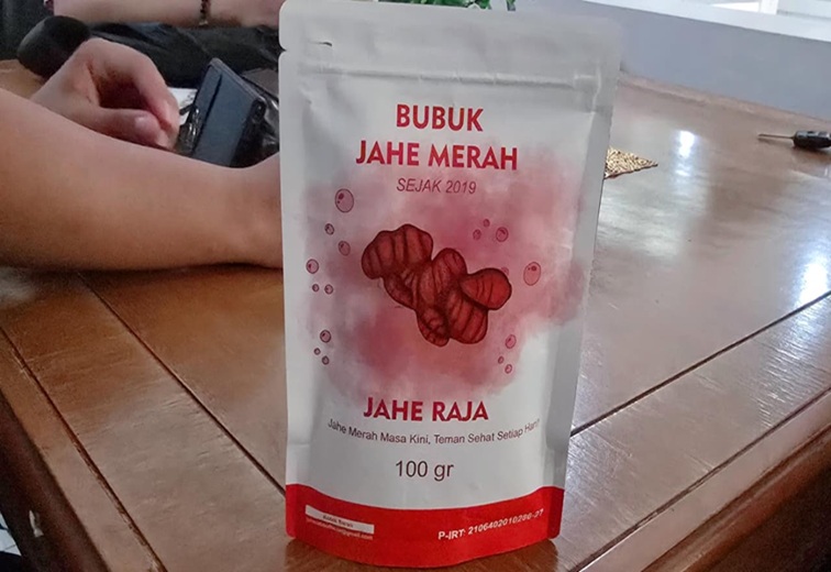 Bubuk Jahe Merah, Sabtu (18/7/26). (Doc. Ferdianur)