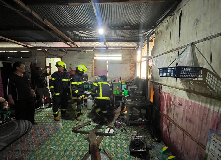Kejadian dapur hangus terbakar di Kelurahan Sukarame Tenggarong, Kamis (30/7/26). (Doc. Disdamkarmatan Kukar)