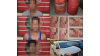 Pelaku beserta barang bukti yang diamankan Polsek Loa Janan, Rabu (29/7/26). (Doc. Polsek Loa Janan)