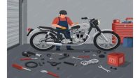 Ilustrasi Perbaikan Motor (AI)