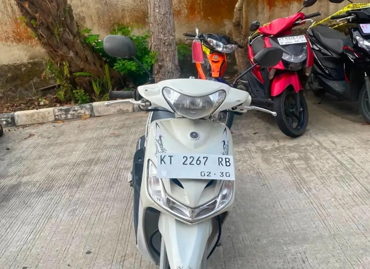 Barang Bukti Motor yang disita Polres Kukar, Jumat (31/7/26).