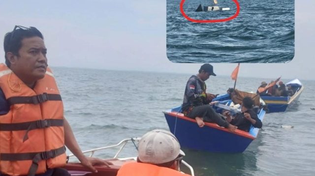 Tim gabungan melakukan penyisiran dan temuan kapal milik Hasriarto (37), Jumat (17/7/26). (Doc. Hamdi)