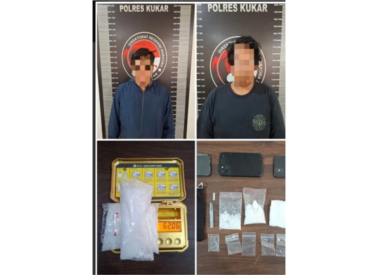 Pelaku dan barang bukti diamankan polres kukar, Tenggarong, Minggu (26/7/26). (Doc. Humas Polres Kukar)