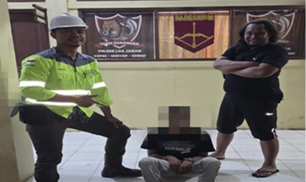 Pelaku diamankan oleh tim garangan Polsek Loa Janan, Senin (20/7/26). (Doc. Polsek Loa Janan)