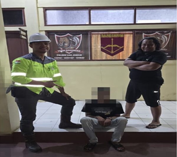 Pelaku diamankan oleh tim garangan Polsek Loa Janan, Senin (20/7/26). (Doc. Polsek Loa Janan)