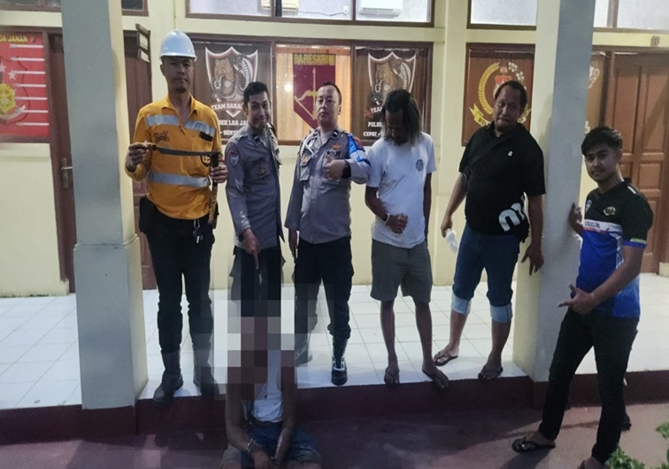 Pelaku diamankan oleh team garangan loa janan, Kec. Tenggarong, Selasa (7/7/26). (Doc. Polsek Loa Janan)