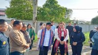 Gubernur Kaltim Rudy Mas'ud bersama rombongan saat meninjau langsung pembangunan gedung Lapas Perempuan Kelas IIA Tenggarong. (Lingkar Kaltim/M. As'ari)