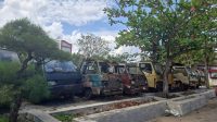 9 Unit Barang Temuan Aset Daerah di Gudang Pemkab Kukar, Selasa (7/7/26). (Dilla/lingkarkaltim)