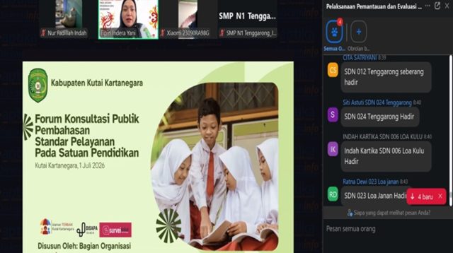 Screenshot Via Zoom Penyelenggara Pelayanan Publik (PEKPPP) Mandiri Tahun 2026, Rabu (1/7/26). (Doc.Screenschot)