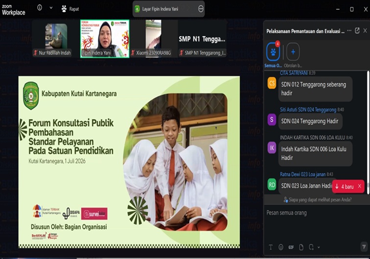 Screenshot Via Zoom Penyelenggara Pelayanan Publik (PEKPPP) Mandiri Tahun 2026, Rabu (1/7/26). (Doc.Screenschot)